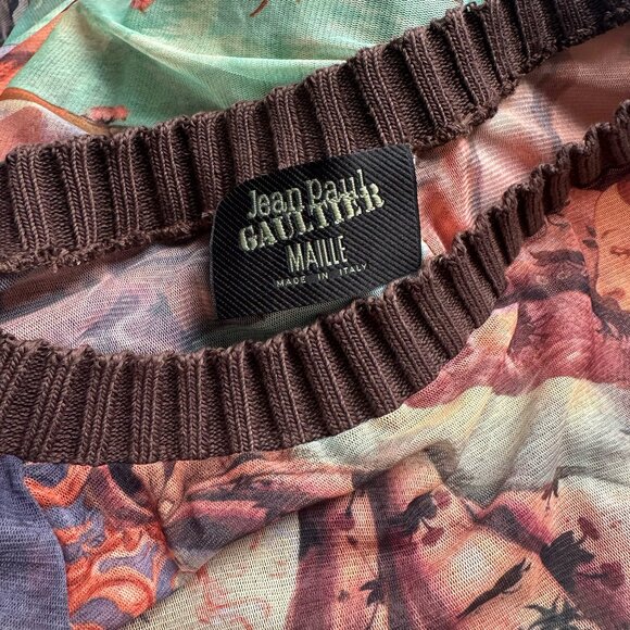 Jean Paul Gaultier birth of Venus mesh long sleeve dress - Picture 12 of 14